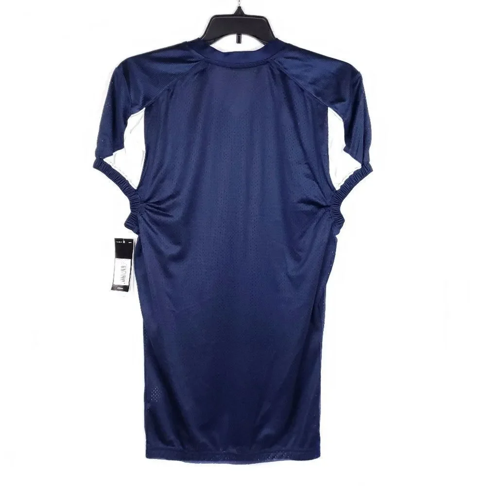 Adidas blue and white mesh long football jersey M
